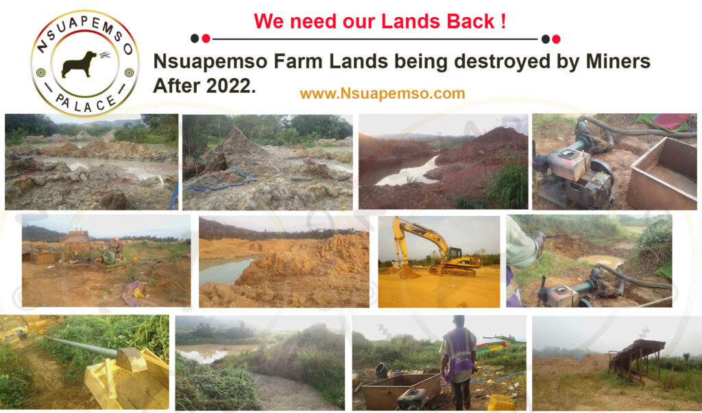 We need our lands back for better development, Nsuapemso Concern Royals to Narawa Mining Company